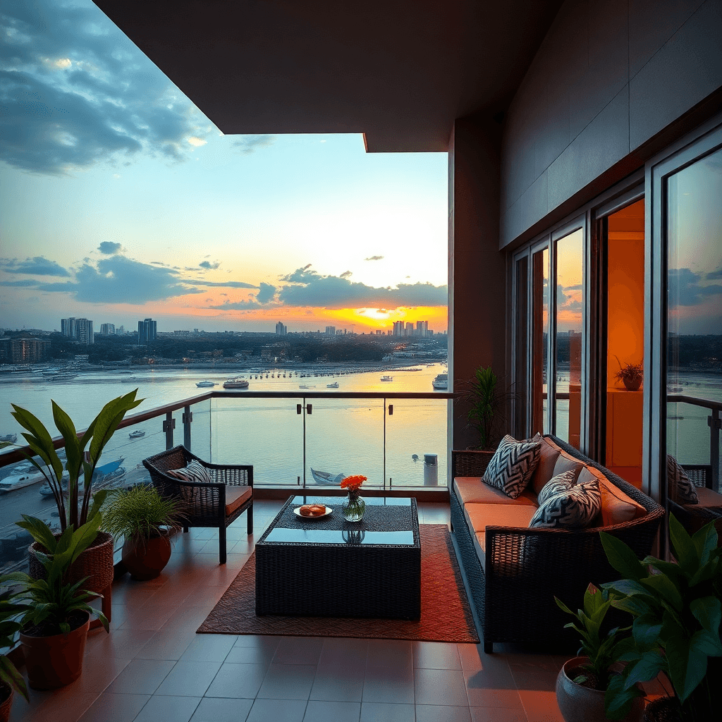 Luxury apartment with lagoon view