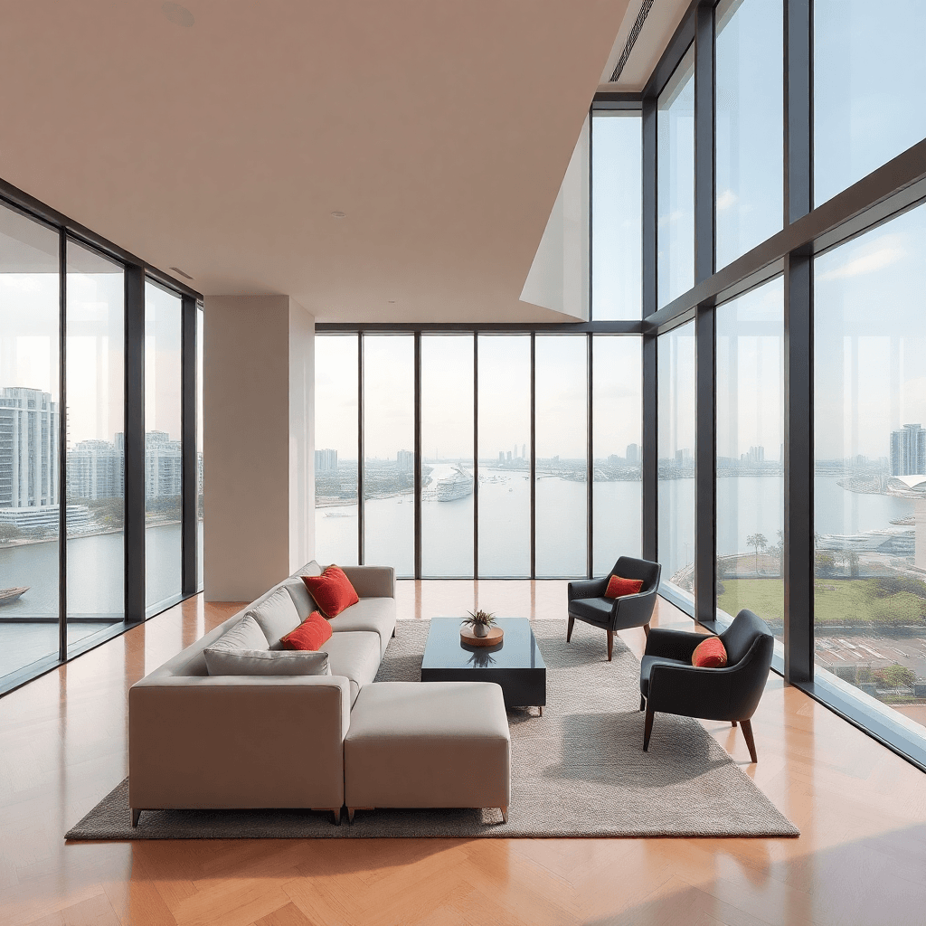 Luxury apartment with lagoon view